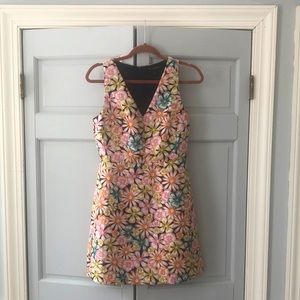 Floral brocade mini dress Banana Republic